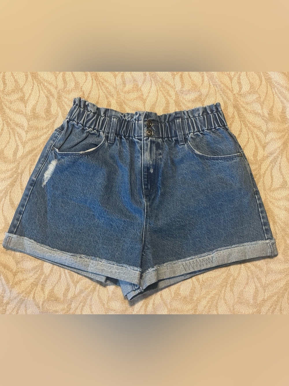 A Loves A Elastic Denim Shorts